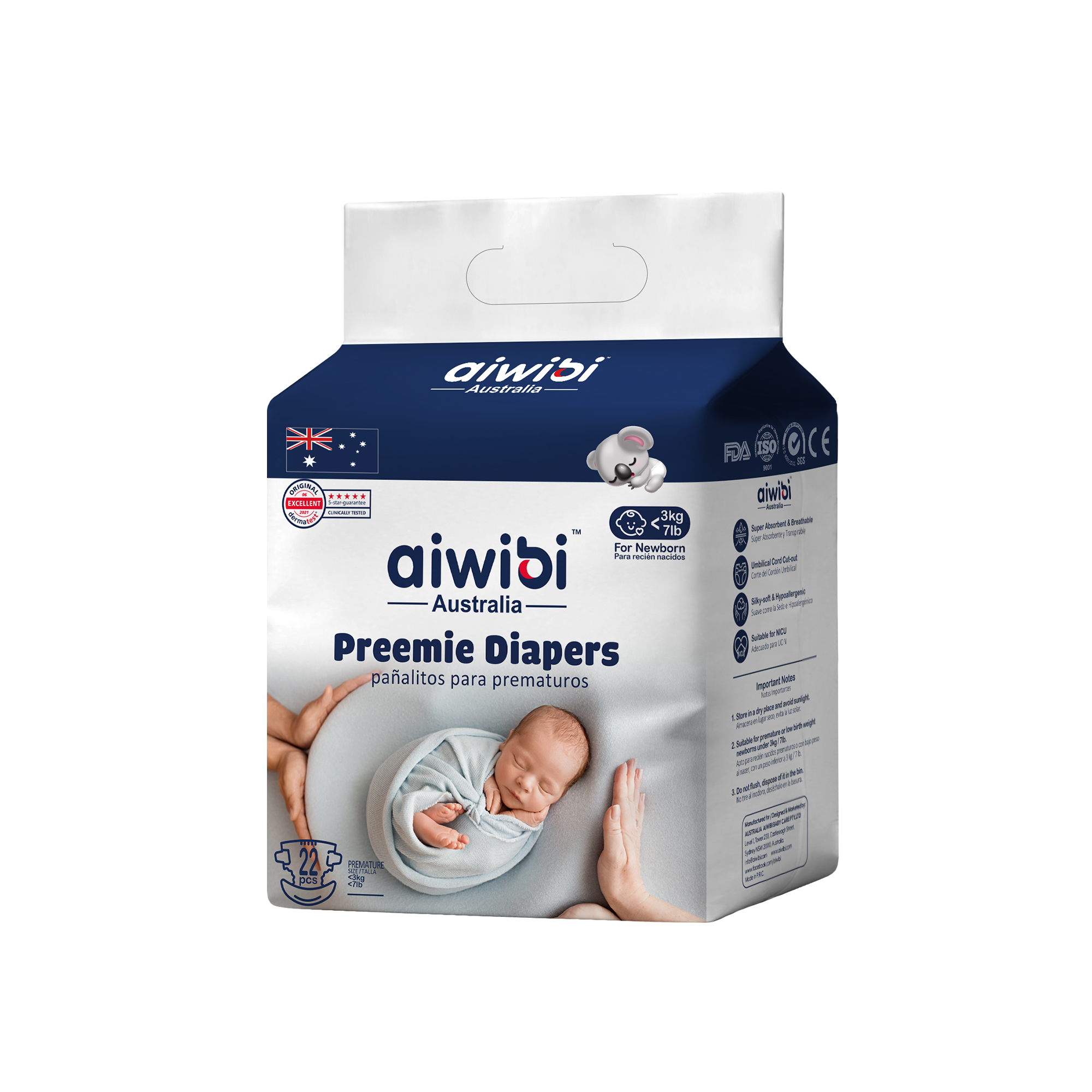 Pañal de prematuro Aiwibi